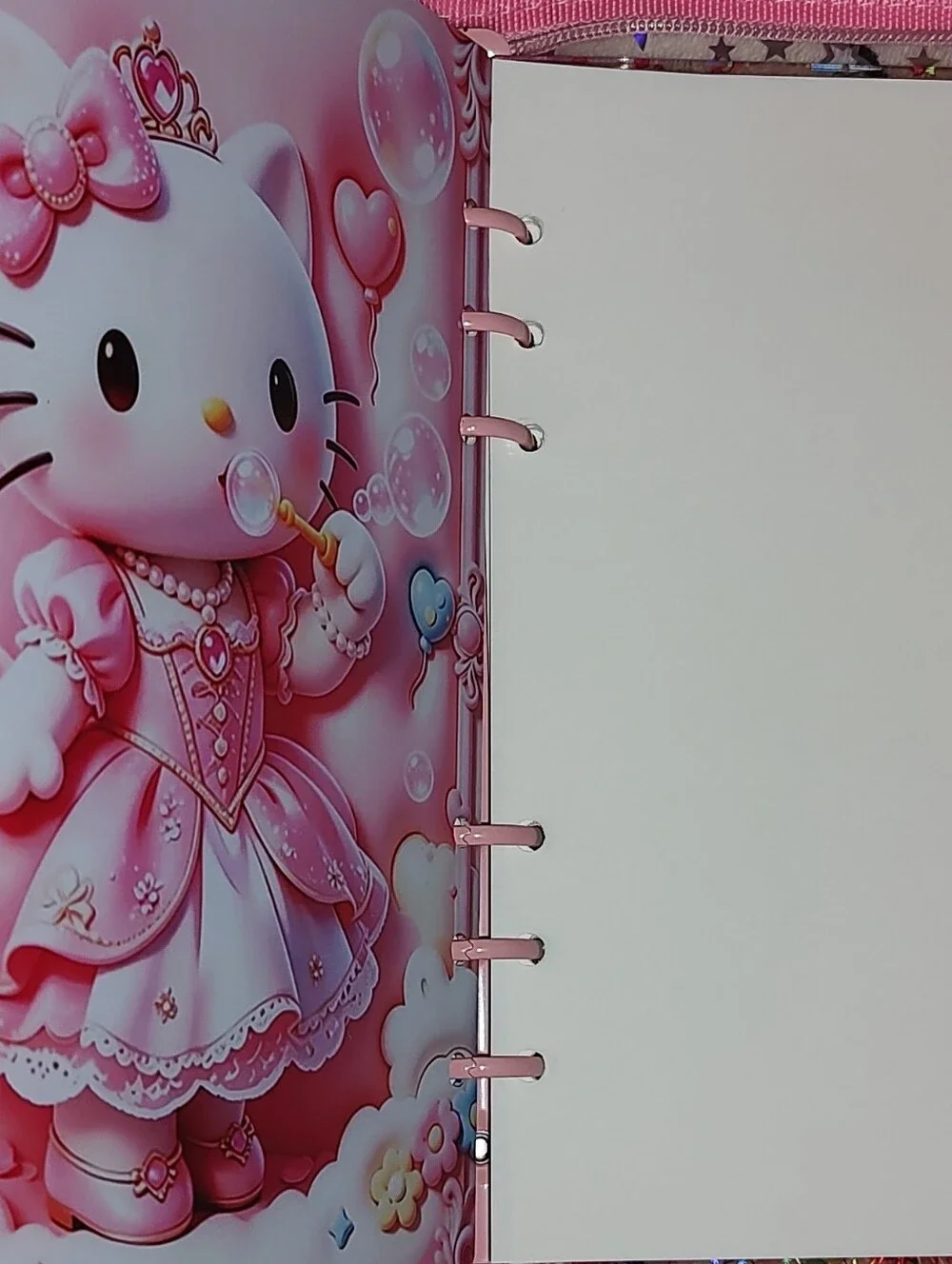 New! A5 Size Hello Kitty Shaker Notebook With Paper,Divider & Protective Cover